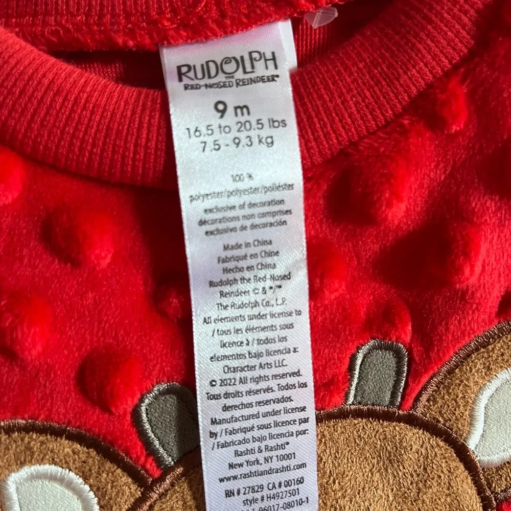 NWT My first Christmas Rudolph outfit